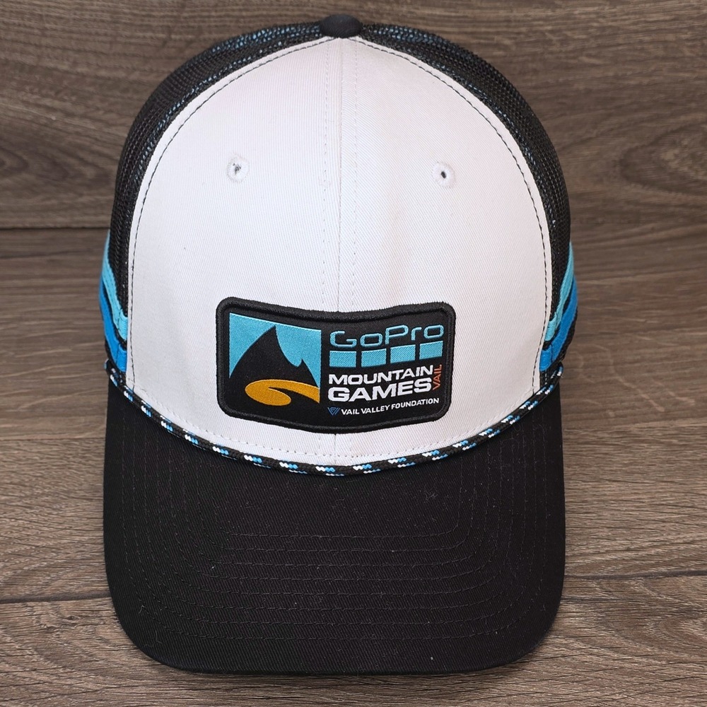 GoPro Mountain Games Hat Cap Mens Snap Back Trucker Black YoColorado Vail Mesh